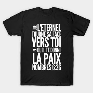 Numbers 6-26 His Face Shine Toward You French T-Shirt